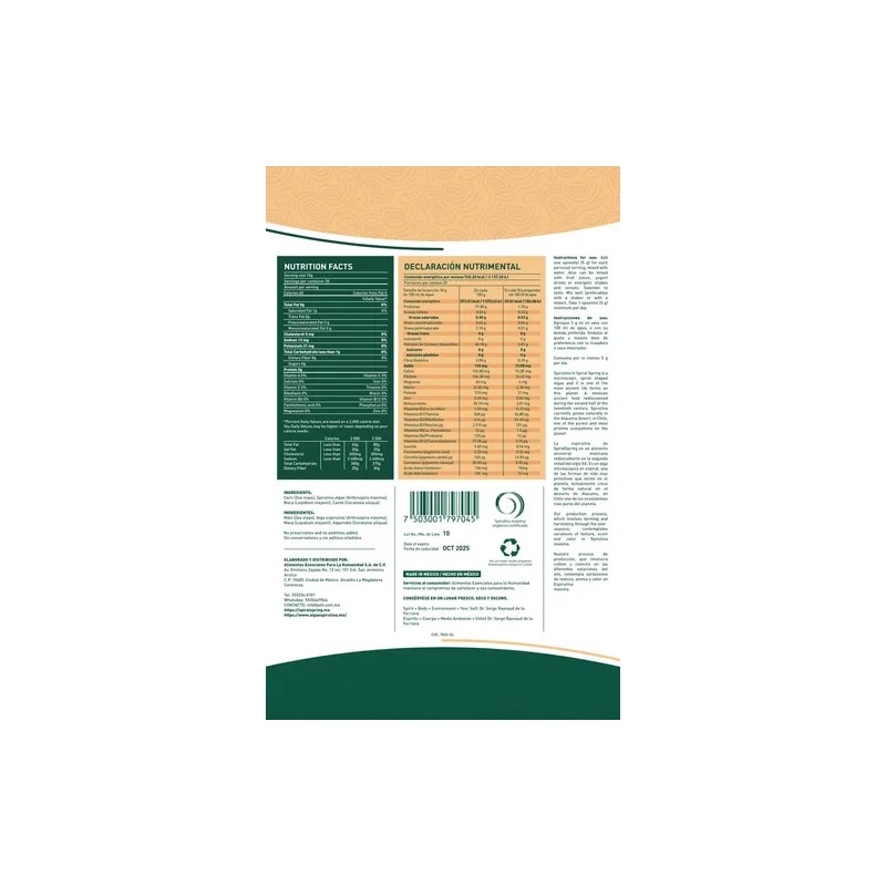 Alga Spirulina Maxima + Algarrobo + Maca Pack de 2