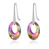 925 Sterling Silver Earrings for Women Austria Crystals Oval Shape