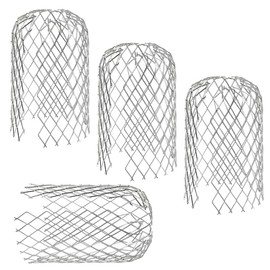 TIMESETL Aluminium Gutter Protection, Pack of 4, Downpipe Protection, Gutter Protection, Aluminium Filter Grid, Gutter Protection, Adjustable Leaf Sieve, Diameter 5-9 cm, for Roof Pipes, Downpipe