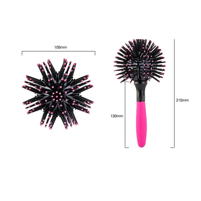 Round 3D Hair Brush Comb 360° Ball Hair Styling Tools