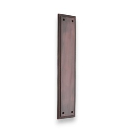 Infinity Decor Aged Bronze Georgian Roped Edge Design Square Shape Finger Push Plate Door Protector 287x67mm - for Interior or Exterior Door