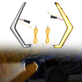 Nilight - Luces de colmillo LED con diseño de colmillo de calle con luces delanteras legales compatibles con Polaris RZR XP 1000 Turbo Accessories 2019 2020 2021 2022 2023, 2 años de garantía