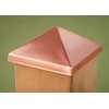 4x4 Post Point Cap - Solid Copper - Designed to