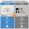 Fszdorj 24'' Ceiling Fan with Light and Remote,White Low profile