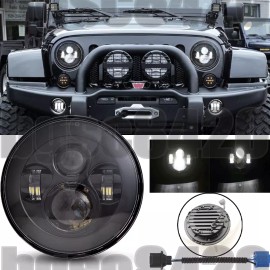 Unbranded Brightest 7 Inch Round LED Headlight High low beam For Wrangler TJ/LJ/CJ/JK