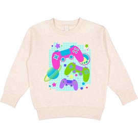 inktastic Video Game Controllers Retro Colors Toddler Sweatshirt 7 Natural Heather 449ef