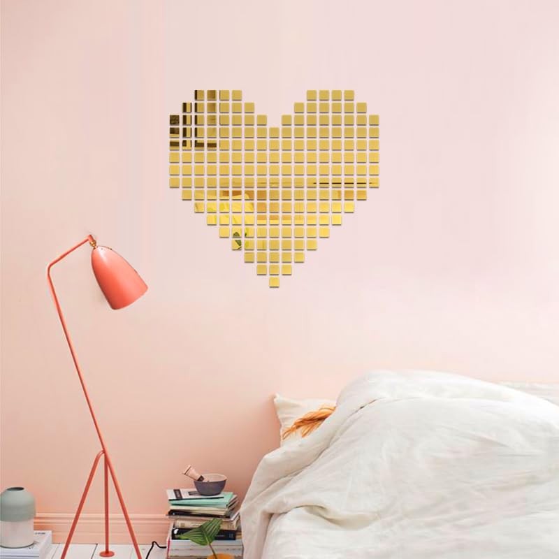 SOUJOY 36000 Pieces Mirror Mosaic Tiles, Gold Self Adhesive Mirror