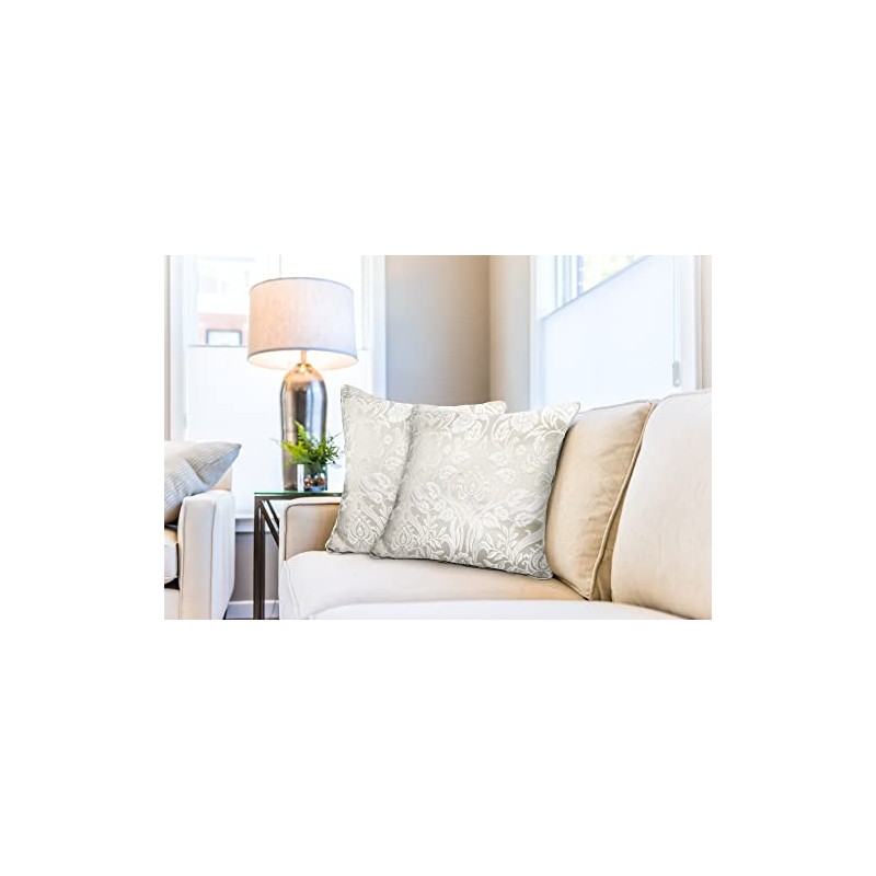 Emma Barclay Eden - Jacquard Cushion Cover in Cream -