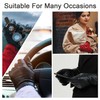ZLUXURQ Womens Italian Soft Genuine Lambskin Leather Touchscreen Black Winter