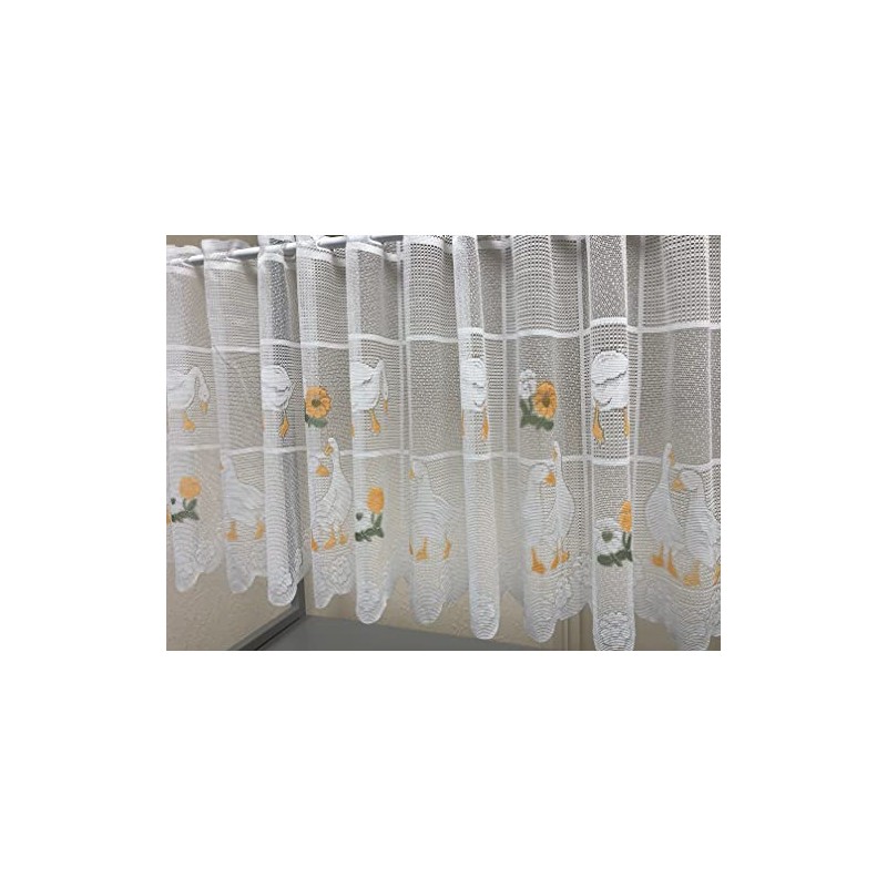 Maple Textiles Country Kitchen Ducks/Geese Goose Cafe Net Curtain With