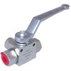 3 Way Hydraulic Ball Valve 1/4" BSP Threads with Mounting