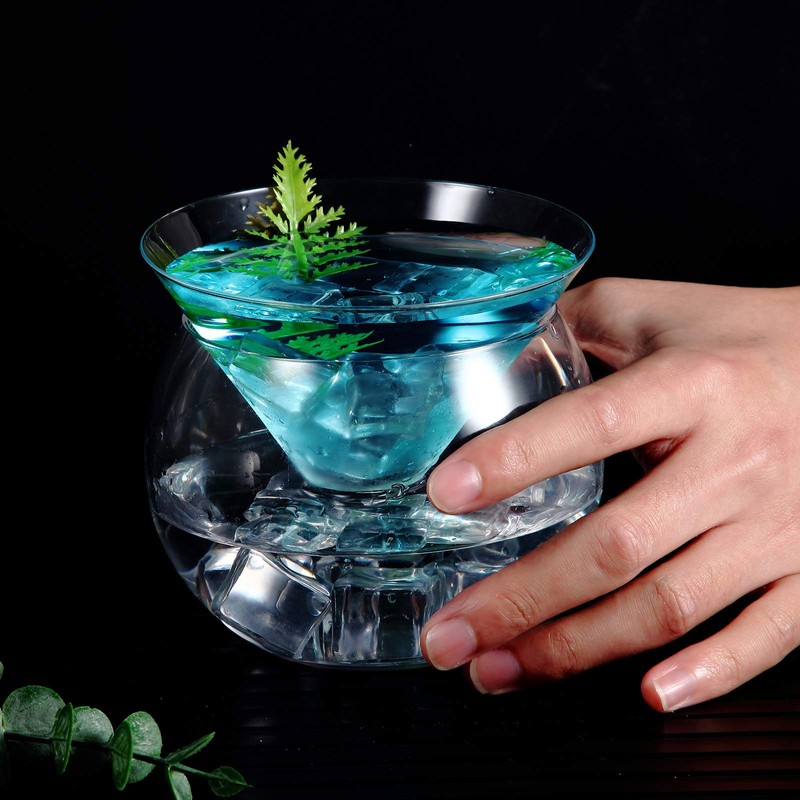 Glass Caviar Serving Set with 4 Pcs Mother of Pearl
