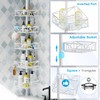 Skycarper 5 Tier Adjustable Corner Shower Caddy Organizer with Hooks,Rustproof