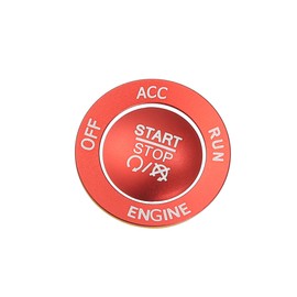 ACROPIX Engine Start Stop Button Cover Kit One Click Push Start Button Trim Sticker Fit for Dodge Charger - Pack of 1 Red