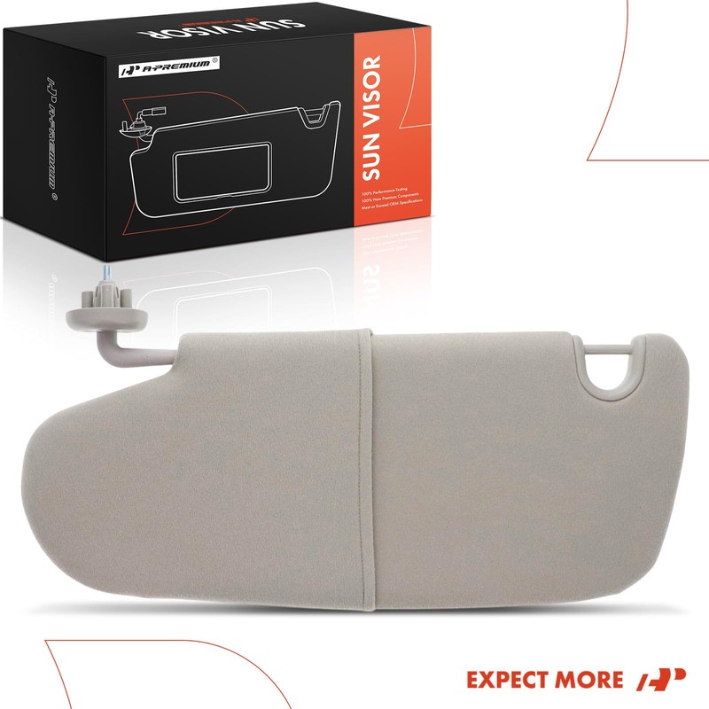 A-Premium Left Driver Side Sun Visor without Mirror - Compatible