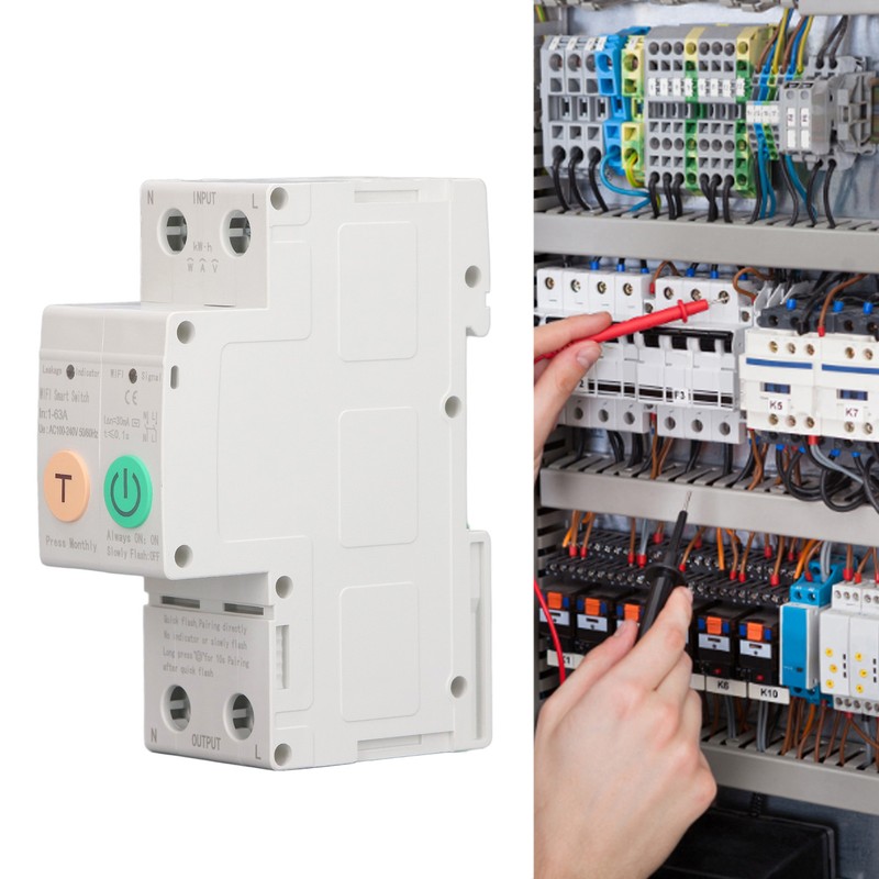 WiFi Circuit Breaker Parameters Adjustable Leakage Protection Data Display Remote