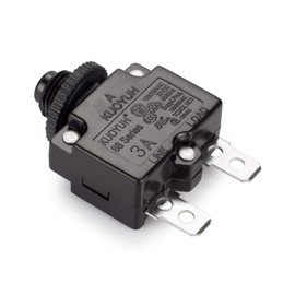 DIYhz 3Amp Circuit Breakers Thermal Overload Switch Protector 88 Series Manual Push Button Reset with Quick Connect Terminals and Waterproof Button Cap 32VDC or 125/250VAC