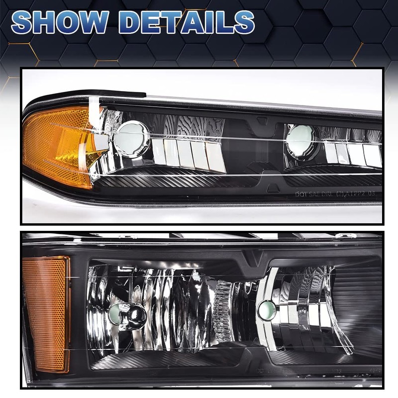 PIT66 Headlight Assembly Compatible with 2004-2012 Chevy Colorado/04-12 GMC Canyon/06