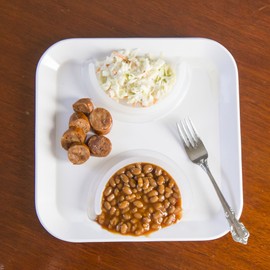 Food Cubby Plate Divider Clear 2 pack