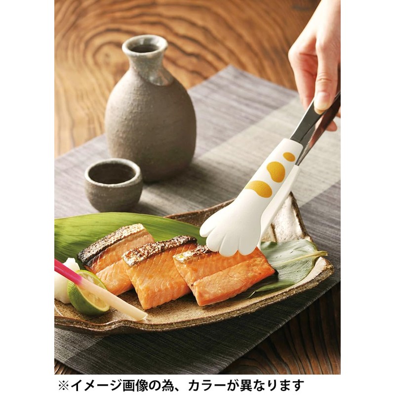 田辺金具 でかにゃんこトング 黄たま 2525 約5×24cm