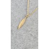 Customize Feather Necklace Gold Filled Dainty Feather Pendant Chain Boho