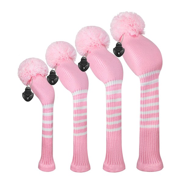 Scott Edward Knitted Golf Head Covers 4PCS Handmade Fit Well