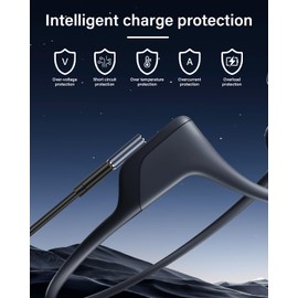 SinLoon USB-C to 4-Pin Magnetic Charging Adapter for Bone Conduction Headphones Pack of 2 5V/1A Output, Aluminium Alloy with Key Ring and Blue LED Light, Intelligent Protection Functions (RS)