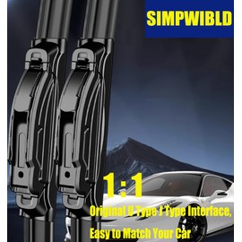 SIMPWIBLD 3 wipers Replacement for 2007-2011 Honda CR-V/2007-2018 Acura RDX/2019-2022 Nissan Leaf Windshield Wiper Blades Original Equipment Replacement 26"+16"+14" (Set of 3) U/J HOOK