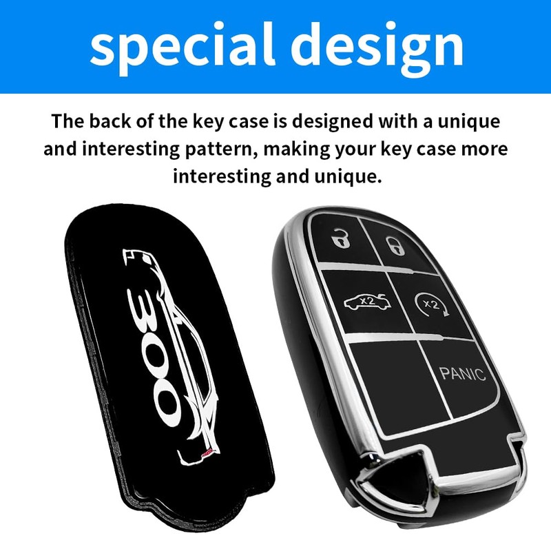 for 300 300C 300S Creative Logo Key Fob Cover Soft