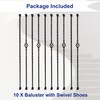 Sidasu 10 Pack Iron Balusters for Staircase Stair Spindles Hollow