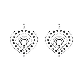 Bijoux Indiscrets - Flamboyant - aufklebbarer Koerperschmuck (Brust und Intimbereich) schwarz und silber
