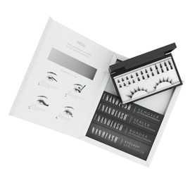 Set for Cluster Eyelashes for DIY Eyelash Extension at Home Nanolash - Complete Set for Eyelash Extension at House, 36 Eyelash Segments + Bonder + Sealer + Remover + Applicator (FLIRTY)