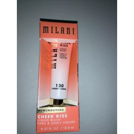 NEW in BOX Milani Cheek Kiss Liquid Blush 0.37oz/10.8mL. CHEEKY CORAL 130