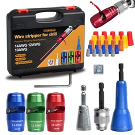 Luckyway Wire Stripper for Drill with Professional Electrician Wire Stripping and Twisting Tool, Wire Twister Tool for Drill, Quick Change Connector and Wire stripping Faster(Colorful, 3 PCS 10-14AWG)