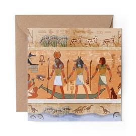 1 x Greeting Card Ancient Egyptian Scene Mythology - Blank Birthday Celebration Anniversary #21136