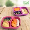 GET FRESH PLA Kids Divided Plates Set – 2-Pack Melamine-Free