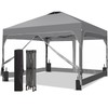 8x8FT 1-Button Push Pop Up Canopy Tent with 4 Clear