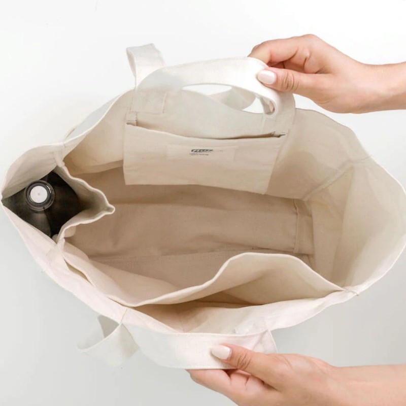 Fluf Organic Cotton Box Tote Bag, Nutmeg