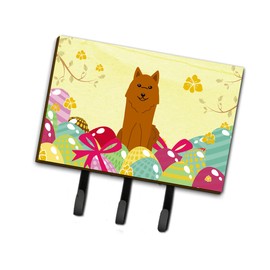 Caroline's Treasures BB6022TH68 Easter Eggs Karelian Bear Dog Leash or Key Holder, Wall Hooks, Key Hooks Holder, Coat Rack Wall Mount, Coat Hooks, Hooks for Hanging Keys, Towels, Aprons, Leashes,