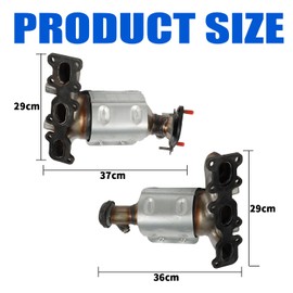 SleYuYir 674-255, 674-256 Catalytic Converter Compatible with Ford Explorer 2013-2015 Front Left and Right (Pack of 2)