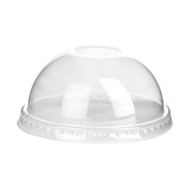 Eco-Products GreenStripe Compostable Paper Cup Dome Lids, Case of 1000, Fits 9-22oz Cups, Made From PLA Renewable Plant Based Plastic, ASTM Compliant, BPI-Certified