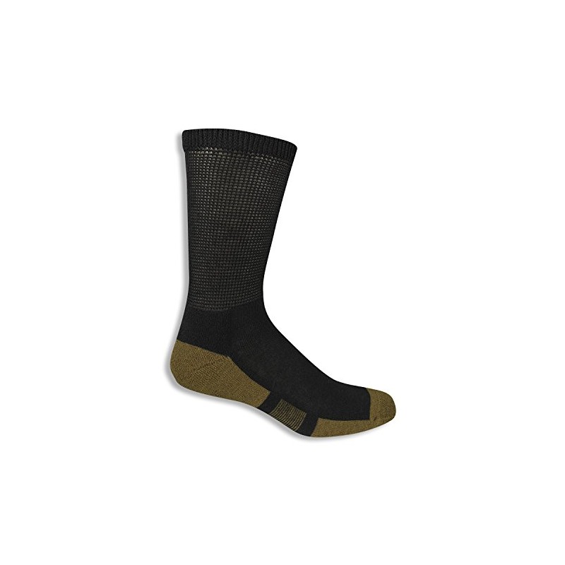 Dr. Scholl's Men's Crew with Curpron 1 Pack Sock, Black,