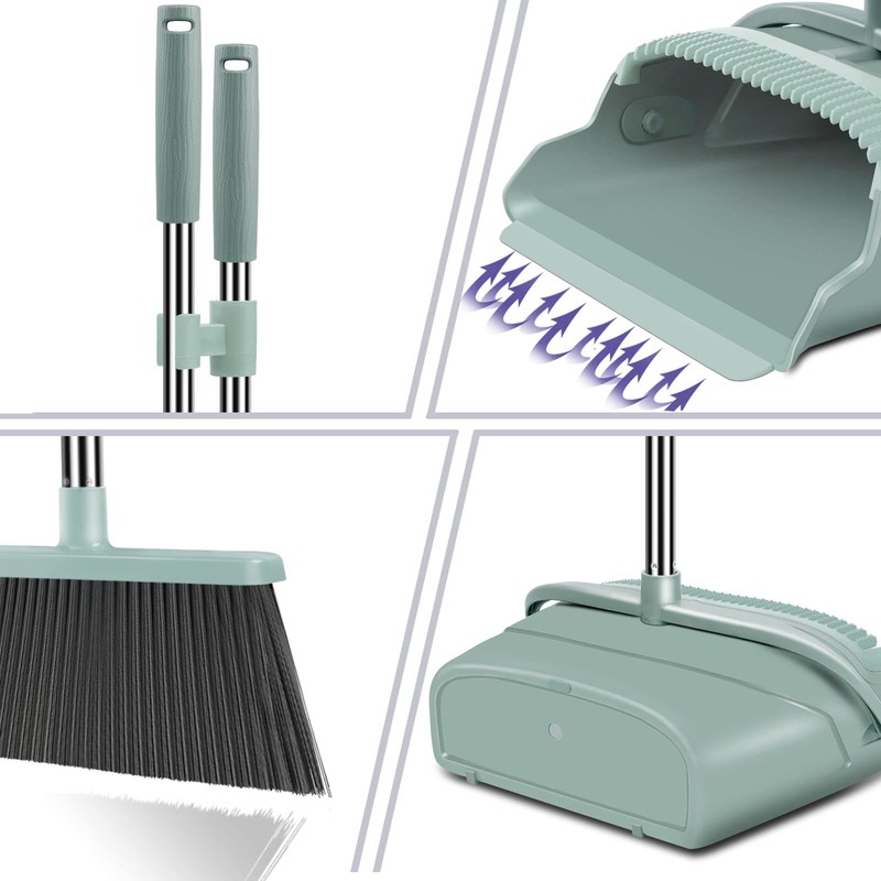 kelamayi Upgrade Broom and Dustpan Set, Large Size and with
