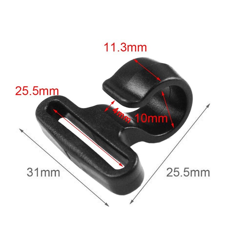 10pcs Plastic Snap Hooks 1"(25mm) Backpack Buckles Hardware Webbing 25mm