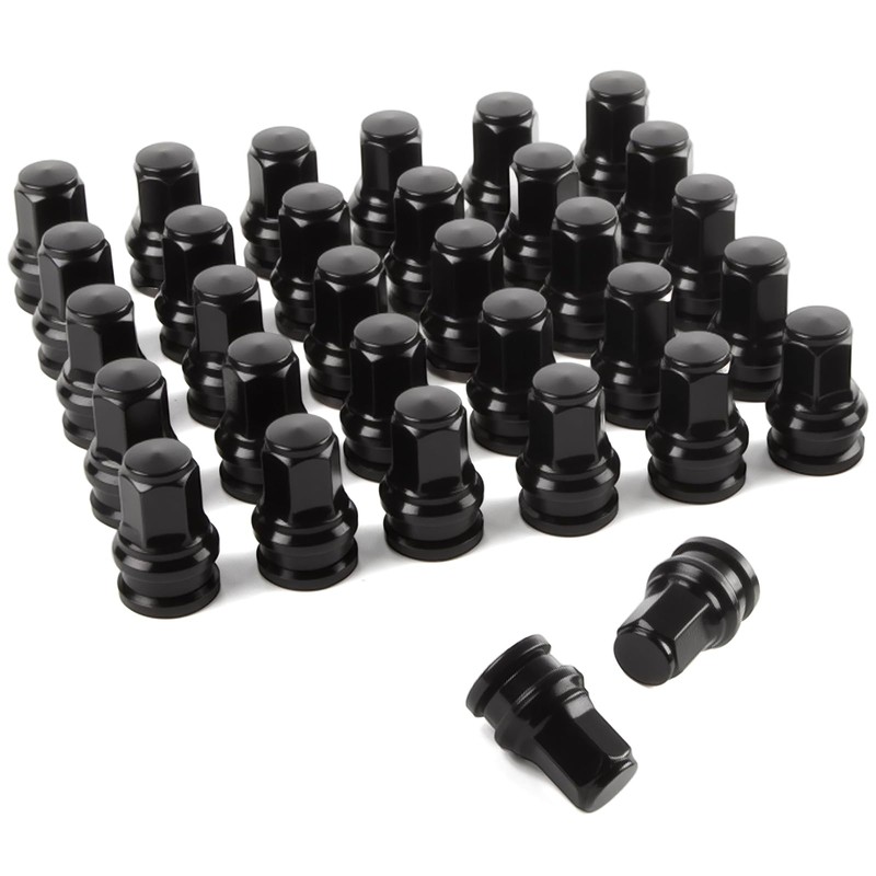 JiiinMiiin M14x1.5 32Pcs Black ONE-Piece Design OEM Lug Nuts Replace