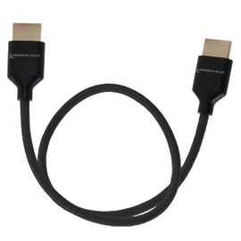 KONDOR BLUE 8K HDMI a HDMI Cable trenzado fino corto recto para monitores en cámara, tarjetas de captura + más 8K/60hz 4K/120hz 48Gbps 3D HDR MetaData 17 pulgadas Negro, KB_HDMI2.1_Bk_FBA