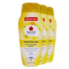 Benzal Wash Manzanilla, Jabon Intimo Femenino, Paquete de 3, 355ml