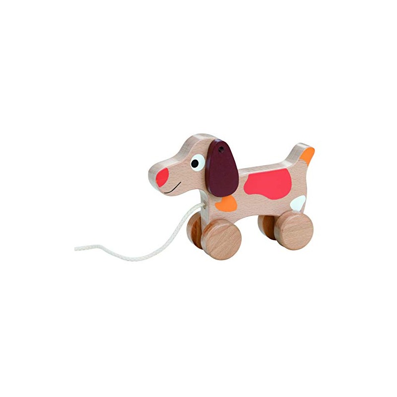 Lelin 19009 Wooden Pull Along Dog