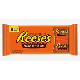 Reese's Snack Size Peanut Butter Cups Milk Chocolate - 8 Count (Pack of 3)