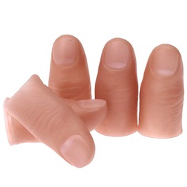 Enjoyer Finger Magic Trick Fake Soft Thumb Tip Close Up Magic Stage Props Kids Prank Toy, 10 Piezas
